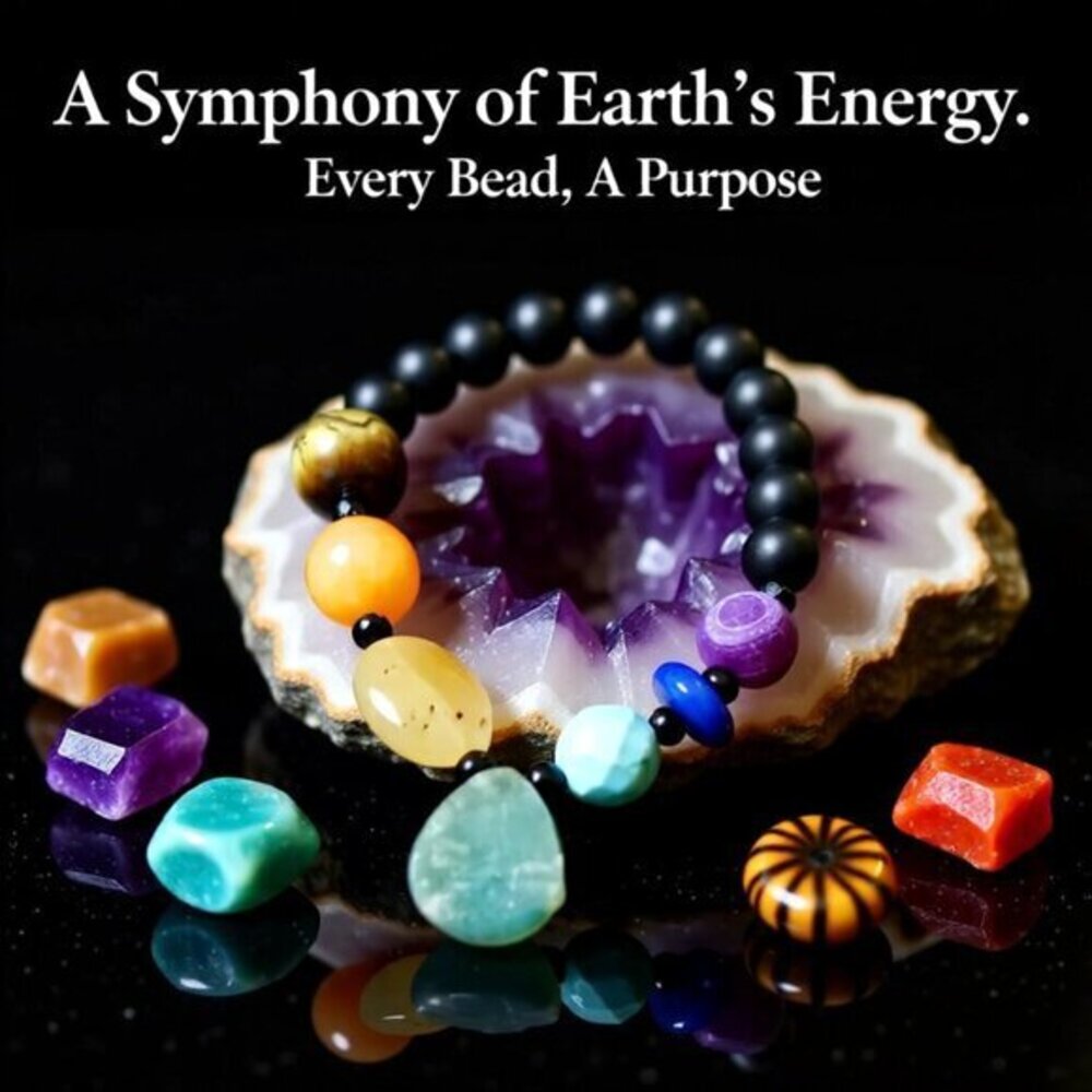 Unique Chakra Bracelet for 6.5-7" Wrists ~ Handpicked Semi-Precious Stone Beads